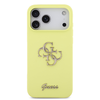  iPhone 17 Pro Max sárga Guess Liquid Silicone 4G Metal Logo tok - 1. kép