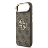  iPhone 17 Air barna Guess PU Leather 4G Metal Logo Gold Frame tok - 4. kép