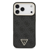 iPhone 17 Pro Max Fekete Guess PU Leather 4G Strass Triangle Logo Gold Frame MagSafe tok - 1. kép