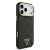  iPhone 17 Pro Max Fekete Guess PU Leather 4G Strass Triangle Logo Gold Frame MagSafe tok - 2. kép