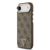  iPhone 17 Air Guess PU Leather 4G Strass Triangle Logo Gold Frame MagSafe tok - 0. kép