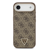  iPhone 17 Air Guess PU Leather 4G Strass Triangle Logo Gold Frame MagSafe tok - 1. kép