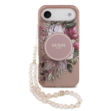  iPhone 17 Air Pink Guess IML Flowers Pántos MagSafe tok