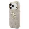  iPhone 17 Pro Rózsaszín Guess PU Leather 4G Metal Logo Arany Keretes tok - 0. kép