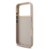  iPhone 17 Pro Rózsaszín Guess PU Leather 4G Metal Logo Arany Keretes tok - 4. kép