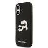  iPhone 17 fekete Karl Lagerfeld Liquid Silicone Double Heads MagSafe tok - 0. kép
