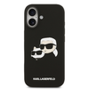  iPhone 17 fekete Karl Lagerfeld Liquid Silicone Double Heads MagSafe tok - 1. kép