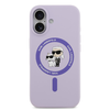  iPhone 17 Lila Karl Lagerfeld Liquid Silicone Karl and Choupette MagSafe tok - 1. kép