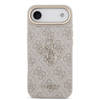  iPhone 17 Air Pink Guess PU Leather 4G Metal Logo Arany Keretes tok - 1. kép