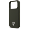 iPhone 17 Pro Khaki Guess - Silicone Triangle Logo MagSafe (GUHMP17LSCTRLMA) tok - 4. kép