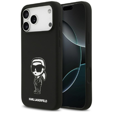 iPhone 17 Pro Max Fekete Karl Lagerfeld - Silicone Sketch & Logo (KLHMP17XSKIGROK) tok