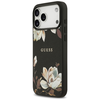 iPhone 17 Pro Max Guess Grained Flowers Classic Logo MagSafe tok fekete - 0. kép
