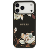 iPhone 17 Pro Max Guess Grained Flowers Classic Logo MagSafe tok fekete - 1. kép