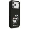 iPhone 17 Pro Fekete Karl Lagerfeld - Silicone Sketch & Logo (KLHMP17LSKCGRGOK) - Karl&Choupette tok - 1. kép