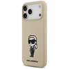 iPhone 17 Pro Max Barna Karl Lagerfeld - Silicone Sketch & Logo (KLHMP17XSKIGROW) tok - 1. kép