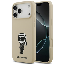 iPhone 17 Pro Max Barna Karl Lagerfeld - Silicone Sketch & Logo (KLHMP17XSKIGROW) tok