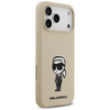 iPhone 17 Pro Max Barna Karl Lagerfeld - Silicone Sketch & Logo (KLHMP17XSKIGROW) tok - 4. kép