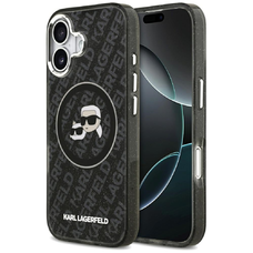 Apple iPhone 17 Karl Lagerfeld - Glitter MagSafe (KLHMP17SHMKBKCHOK) - Fekete Karl&Choupette Head tok