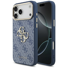 iPhone 17 Pro Max Guess 4G Big 4G Classic Logo kék arany tok