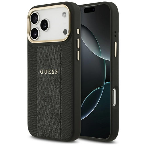 iPhone 17 Pro Max Guess 4G Stripe MagSafe tok fekete iPhone 17 Pro Max Guess 4G Stripe MagSafe tok fekete