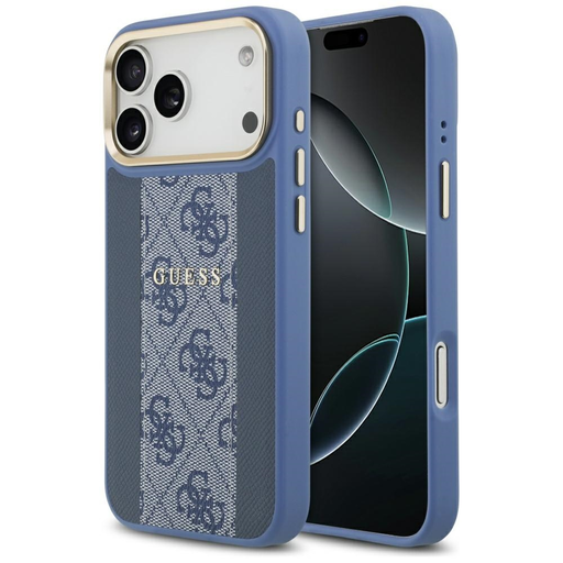 iPhone 17 Pro Max Guess 4G Stripe MagSafe kék tok iPhone 17 Pro Max Guess 4G Stripe MagSafe kék tok