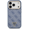 iPhone 17 Pro Guess 4G Triangle Logo MagSafe tok kék arany - 1. kép