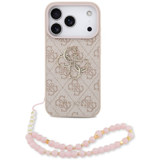 iPhone 17 Pro tok Guess 4G Strap 4G Classic Logo rózsaszín tok