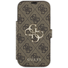 iPhone 17 Pro Guess 4G Metal Logo könyv tok barna - 1. kép