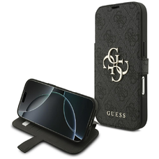 iPhone 17 Pro Guess Book 4G Metal Logo fekete tok