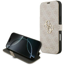 iPhone 17 Pro Max Guess Book 4G Metal Logo rózsaszín tok