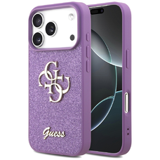 iPhone 17 Pro Guess Rögzített Csillogó Nagy 4G lila tok