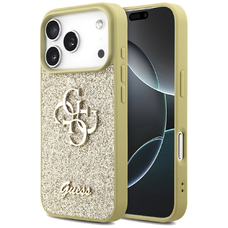 iPhone 17 Pro Guess Fixed Glitter Big 4G arany tok