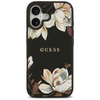 iPhone 17 Etui Guess Grained Flowers Classic Logo MagSafe fekete tok - 1. kép