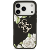 iPhone 17 Pro Case Guess Grained Roses & Big 4G Logo fekete tok - 1. kép