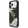 iPhone 17 Pro Max Guess Grained Roses & Big 4G Logo fekete tok - 0. kép