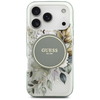 iPhone 17 Pro Guess IML Virág & Tonális Kör MagSafe tok zöld - 1. kép