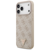 iPhone 17 Pro Max Guess bőr 4G Triangle Strass MagSafe tok rózsaszín tok - 0. kép