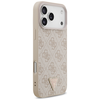 iPhone 17 Pro Max Guess bőr 4G Triangle Strass MagSafe tok rózsaszín tok - 2. kép
