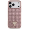 iPhone 17 Pro Max Guess Rhinestone Triangle Logo rózsaszín tok - 1. kép