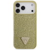 iPhone 17 Pro Max Guess Rhinestone Triangle Logo arany tok - 1. kép