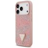iPhone 17 Pro Guess Rhinestone Triangle Logo rózsaszín tok - 0. kép
