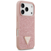 iPhone 17 Pro Guess Rhinestone Triangle Logo rózsaszín tok - 2. kép