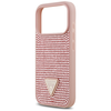 iPhone 17 Pro Guess Rhinestone Triangle Logo rózsaszín tok - 4. kép