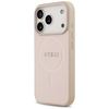 iPhone 17 Pro Guess Saffiano Classic Logo MagSafe rózsaszín tok - 0. kép