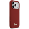 iPhone 17 Pro Guess Szilikon Script Fém Logó MagSafe tok magenta - 2. kép