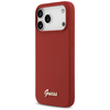 iPhone 17 Pro Max Guess Silicone Script Metal Logo MagSafe magenta tok - 0. kép