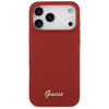 iPhone 17 Pro Max Guess Silicone Script Metal Logo MagSafe magenta tok - 1. kép