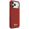 iPhone 17 Pro Max Guess Silicone Script Metal Logo MagSafe magenta tok - 2. kép