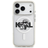 iPhone 17 Pro Karl Lagerfeld IML Glitter Karl & Choupette Sketch Logo MagSafe tok átlátszó - 1. kép