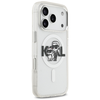 iPhone 17 Pro Karl Lagerfeld IML Glitter Karl & Choupette Sketch Logo MagSafe tok átlátszó - 2. kép